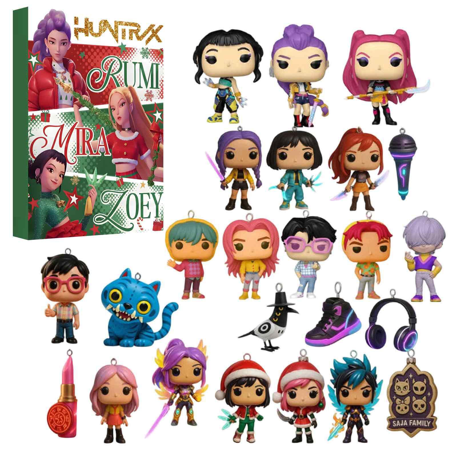 

Коробка-сюрприз с 3D куклами, 24 куклы ждут, чтобы вы их распаковали, Рождественский сюрприз для друзей и детей One Size