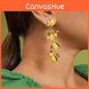 Alloy Fruit Statement Earrings Vibrant Colors For Womens Fashion Summer