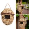 Small Hanging Bird House for Outdoor Handwoven Grass Hummingbirds Nest for Garden Shelter Place for Finches Bird Supply