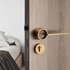 Zinc Zinc Zinc Alloy Door Handle Lock Mute Mechanical Deadbolt Lock Round Door Lock  Bathroom Door
