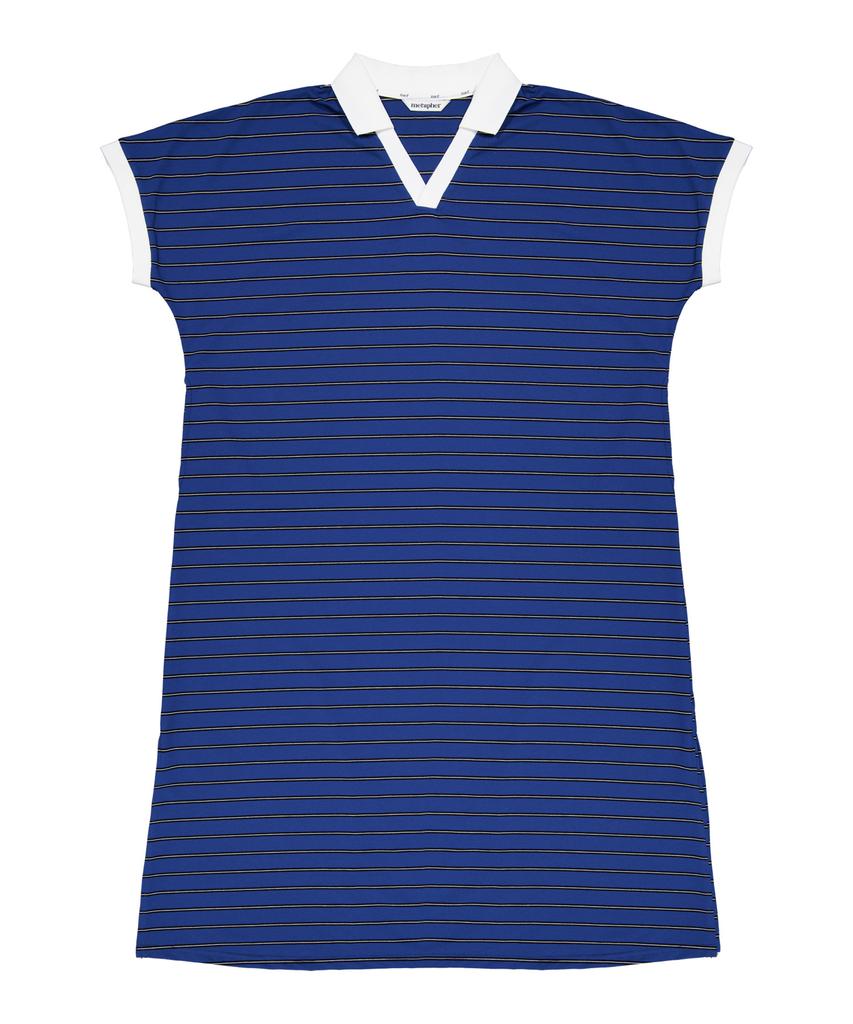 Metapeo Cozy Striped Dress Blue