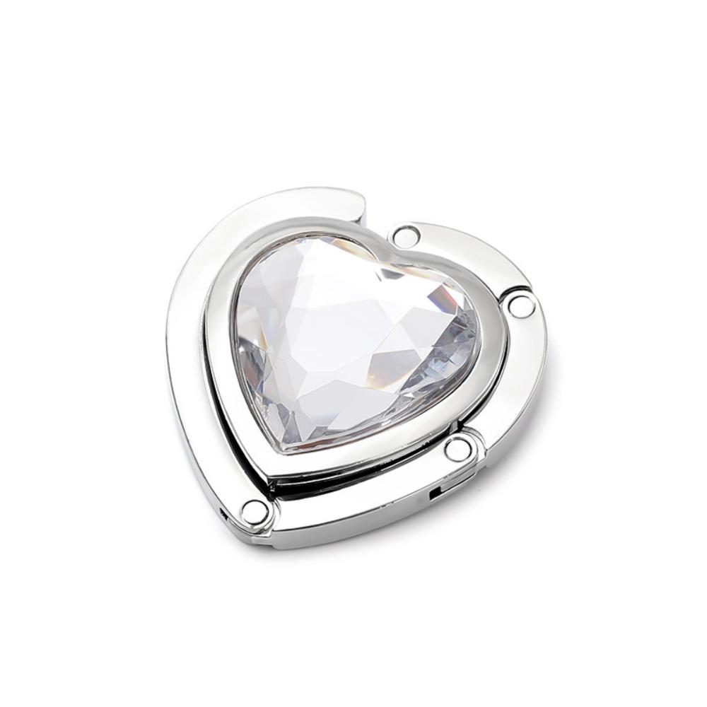 Portable Purse Bag Hanger Rhinestone Handbag Hook Holder Folding Table Hook  Storage Hanger