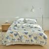 100% Cotton Animal Botanical Print Summer Comforter Comfortable Soft Breathable and Lightweight Quilted and Machine Washable