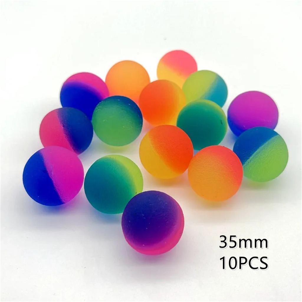 10 Stück Hochsprungbälle für Kinder Bunte Gummibälle Großpackung für Geburtstagsfeier-Mitgebsel Klassenzimmer-Karnevals-Preise Goodie-Geschenk