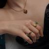 Vintage Inspired Geometric Heart Bird Ring For Women Stylish Adjustable Copper Accessory