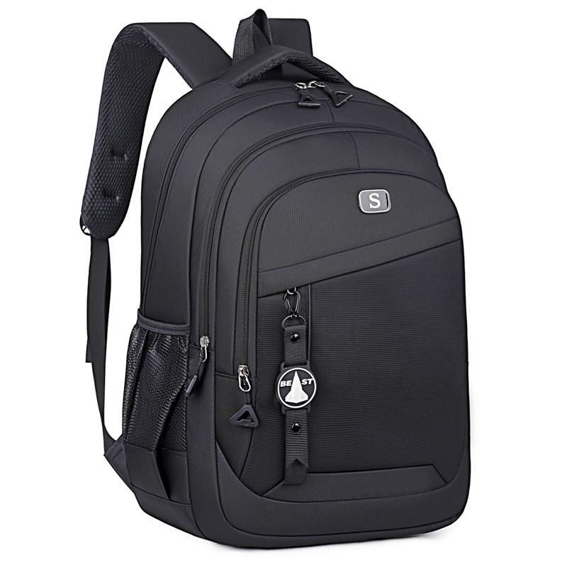 Мужской рюкзак Оксфорд Водонепроницаемый рюкзак Деловая компьютерная сумка Рюкзак для отдыха и путешествий Рюкзак для школьников чёрный