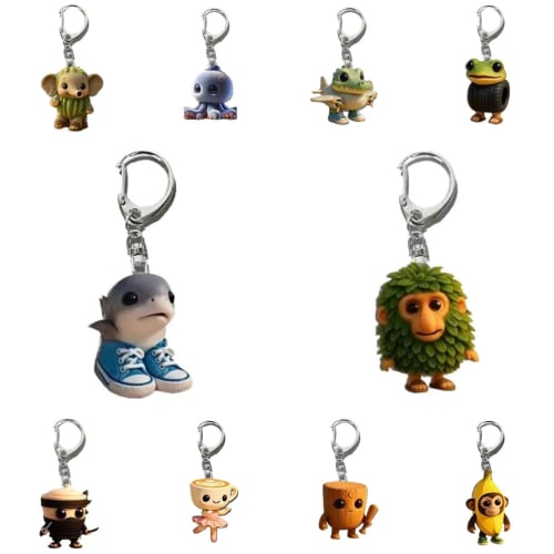 

XTGYDZ Tuntuntunsaful Keychains, Turbo Babaa, Internet Meme, Italian Brainrot, Tralarello Tralala, Acrylic Keychain Pendants, Bag Decorations, Bag Han
