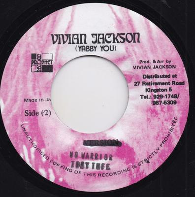 Disque 7 pouces TONY TUFF No Warrior NONE Vivian Jackson 1996 Jamaïque Reggae Ska Dub Occasion