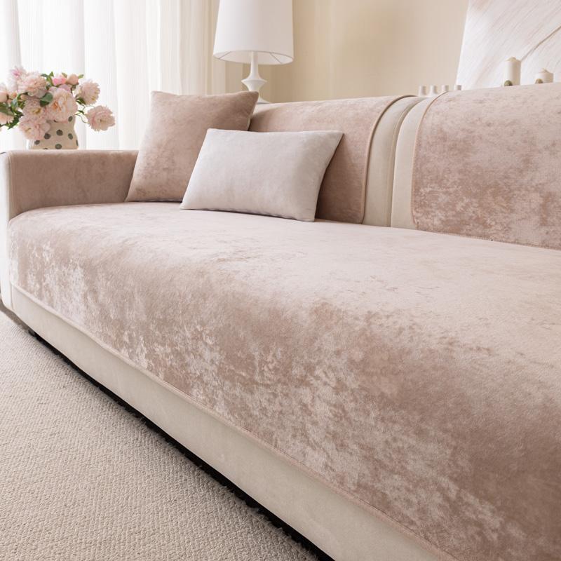 

Однотонные чехлы для дивана для гостиной Нескользящие Утолщенные Накидки на диван Универсальный коврик для дивана на четыре сезона Полотенце для спинки 90x160cm