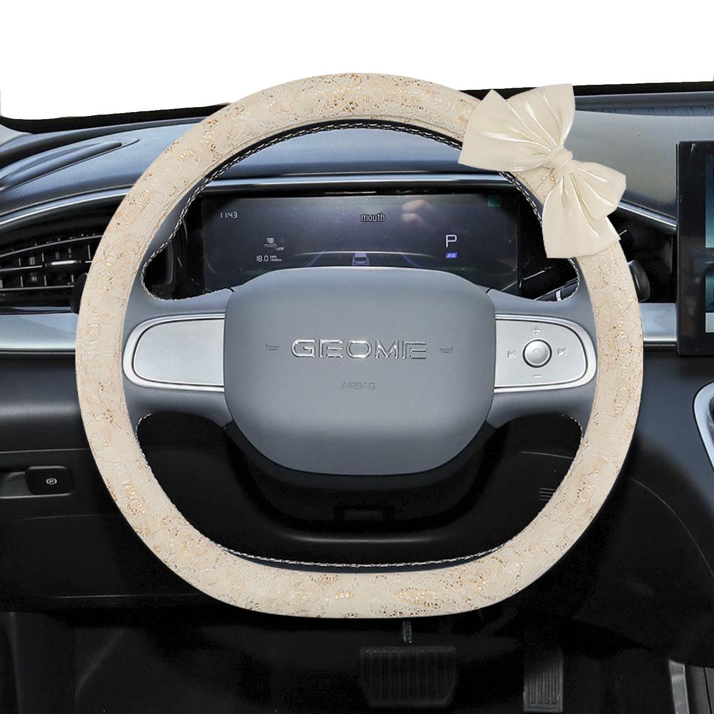 Bestune Xiaoma Steering Wheel Cover - Four Seasons Universal Women s Lace Breathable Car Interior Accessory 36 cm