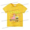 SpongeBobs Cartoon Tshirt for Children Cotton Soft Tee Boys Girls Tops Colorful Clothing Anime Printed Clothes Birthday Gift