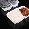 Disposable Rectangular Two-Compartment Food Container