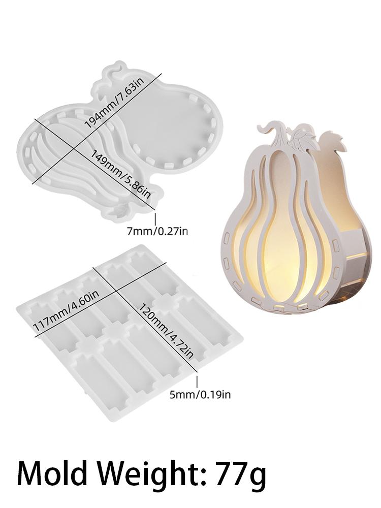 Hollow Pumpkin Light Silhouette Silicone Mold DIY Splicing Storage Box Molds Plaster Resin Craft Making Home Halloween Decor