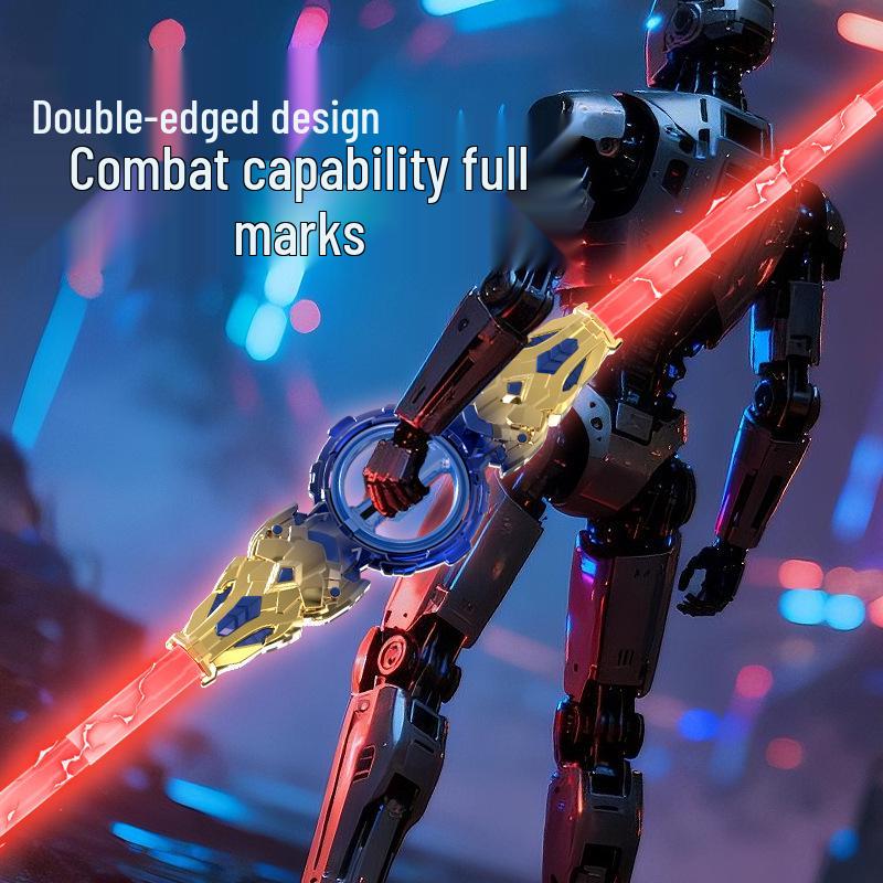 New Fire Whirlwind Double-Edged Laser Light-Up Retractable Sword Toy for Kids - Hot Selling Internet Sensation