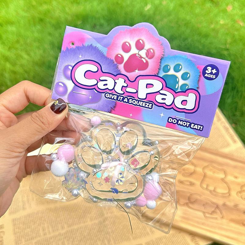 New Transparent Patch Cat Paw Decompression Toys Kawaii Cartoon Antistress Stress Relief Slow Rising Toys For Adult Kids Toys