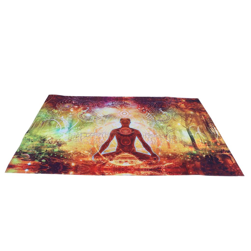 Forest Yoga Background Pattern Tapestry Wall Hanging Wall Blanket for Home Decor150x150cm