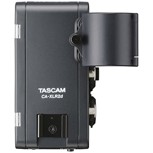TASCAM CA-XLR2d-F Mirrorless Camera Compatible XLR Microphone Adapter (Fujifilm Kit) 2-Channel Mixer/Preamp for Video Audio Recording, Interviews, and
