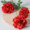 Geranium Flowers UV Resistant Faux Silk Geranium Flower Bouquet with 3 Heads