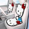 Hello Kitty Universal Car Short Plush Cushion Cartoon 3D Shaped Winter Five Seat Cover Car Soft Cushion for Car Interior Decor