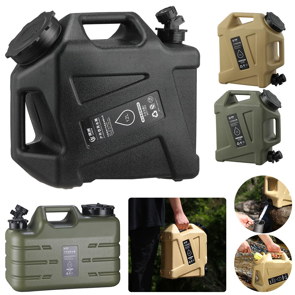 12L/11L Camping Water Container No Leakage Water Bucket BPA Free Large Capacity Driving Water Tank Outdoor Hiking Accessories