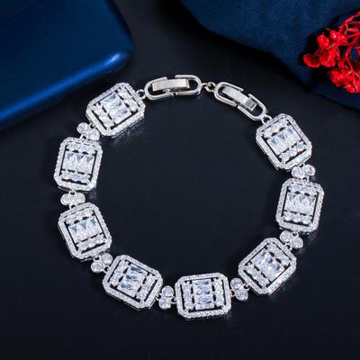 Micro-Inlaid Zircon Ladder Zirconium Bracelet Full Of Diamonds.