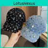 Fashionable Denim Baseball Hat With Glitter Detailing And Sun Blocking For Spring And Fall