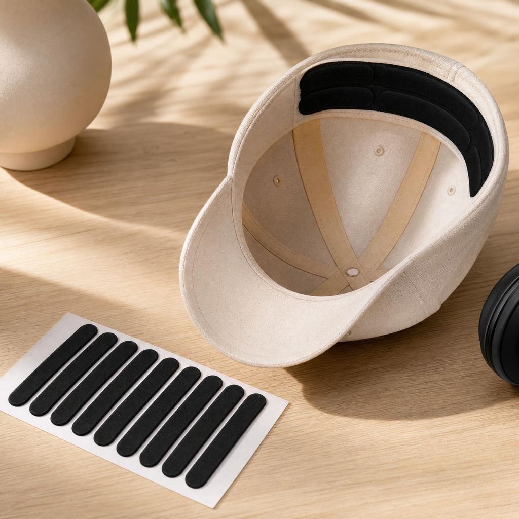 Cinta Ajustadora de Talla para Sombreros de Espuma - Paquete de 10 Tiras Autoadhesivas para Ajuste de Talla y Ajuste Personalizable