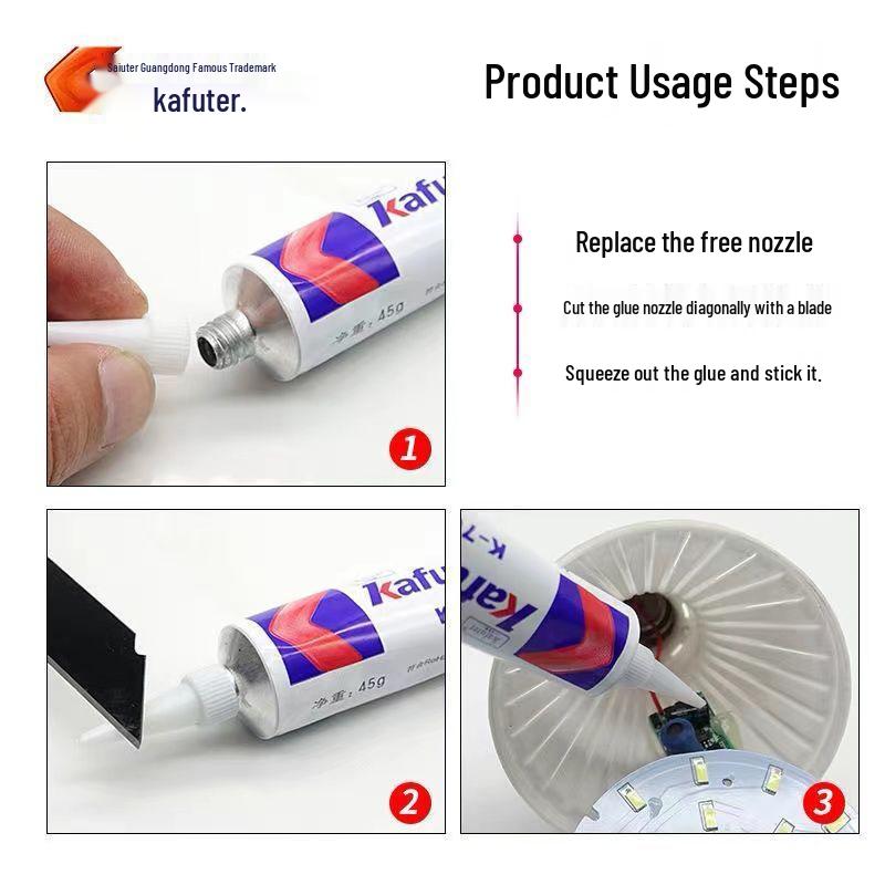 Kaft K705 Clear Silicone High-Temp Electronic Sealant and Adhesive