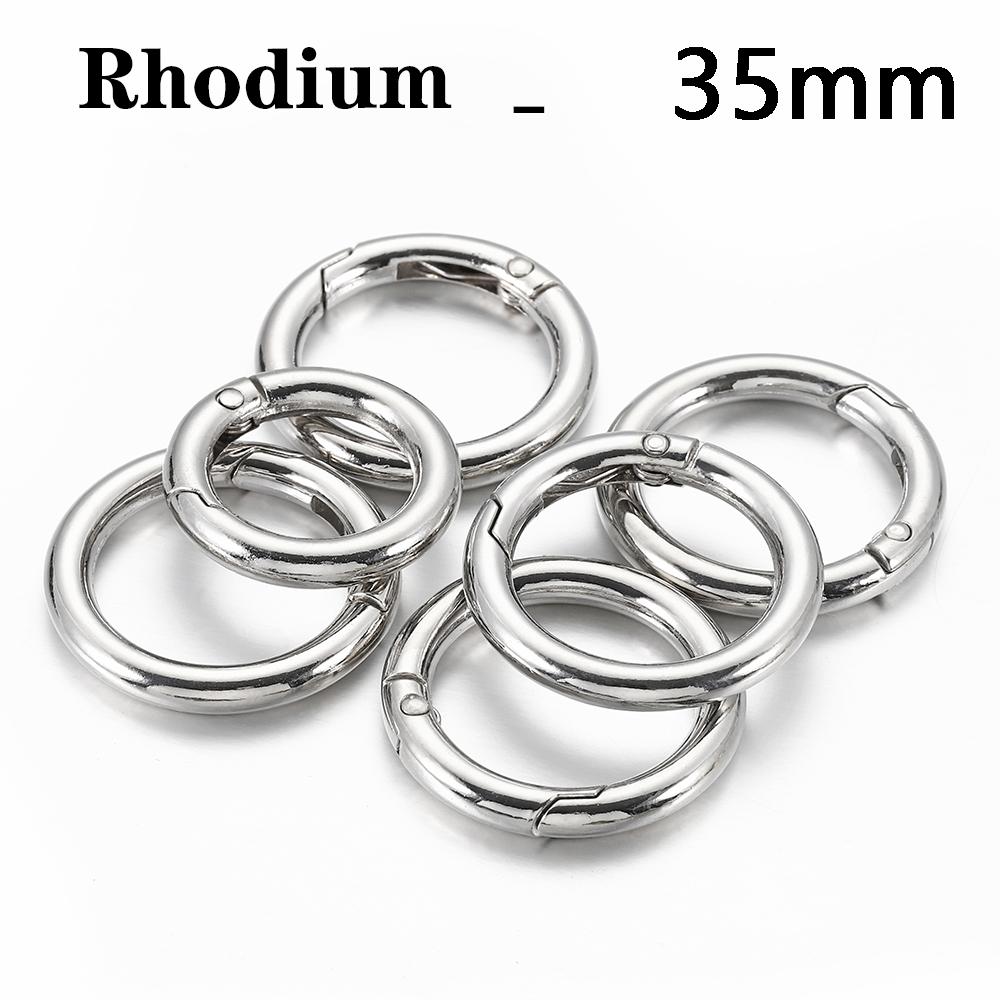 5/10Pcs Metal O Ring Spring Clasps Openable Round Carabiner Keychain Bag Clips Hook Dog Chain Buckles Connector For DIY Jewelry