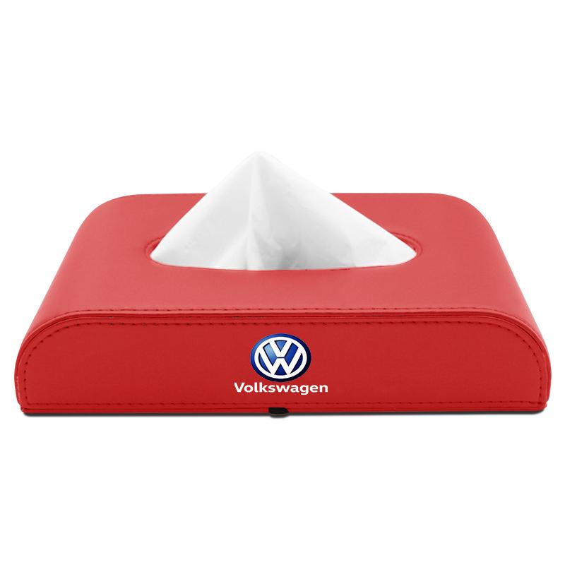 1Pcs Car Tissue Box Holder Armrest Box Storage Case Car Accessories For Volkswagen VW GOLF POLO PASSAT TIGUAN TOURAN TOUAREG JETTA GTI Scirocco CC