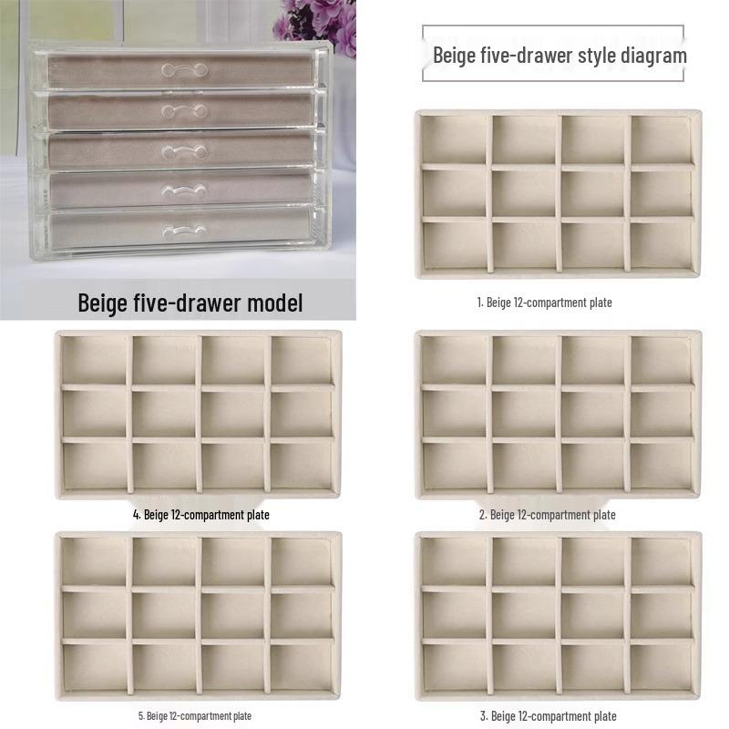 Wielopoziomowe pudełko na biżuterię na kolczyki i małe przedmioty - Przechowywanie i organizacja w domu