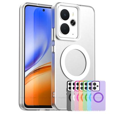 For Realme 14 5G Case Cover Realme 14 5G Capas Transparent Wireless Charging Annular Magnetic Matte Clear Fundas OPPO Realme 14