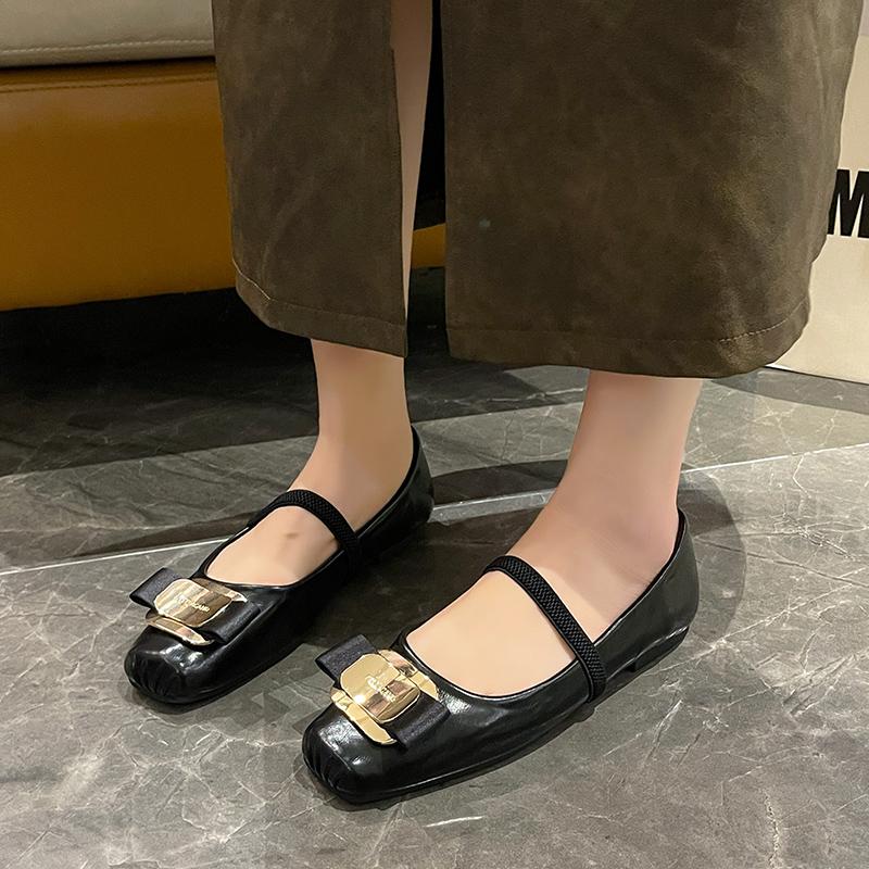 Fashion Pumps Woman Shoes Mary Jane Low Heel Square Toe Kawaii Spring Summer Flat Comfortable Elegant Pink Heels Shoes for Girls Luxury