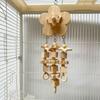 Flower-Shaped Wooden Chew Skewer Toy for Parrots
