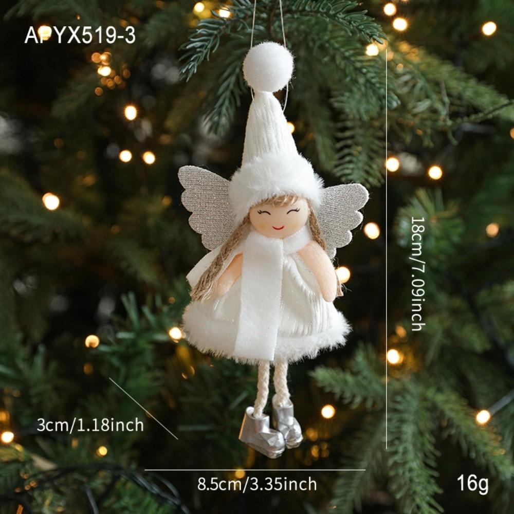 Cute Angel Girl Doll Ornaments Fabric Animal Pendants Christmas Gift Doll Decorations Christmas Tree Hanging Ornaments