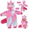 Reizende Puppenkleidung mit Tiermotiv für 43 cm Reborn-Puppen, Outfit-Set, weiches Polyesterkostüm für Kinder, Spielzeug zum Rollenspiel