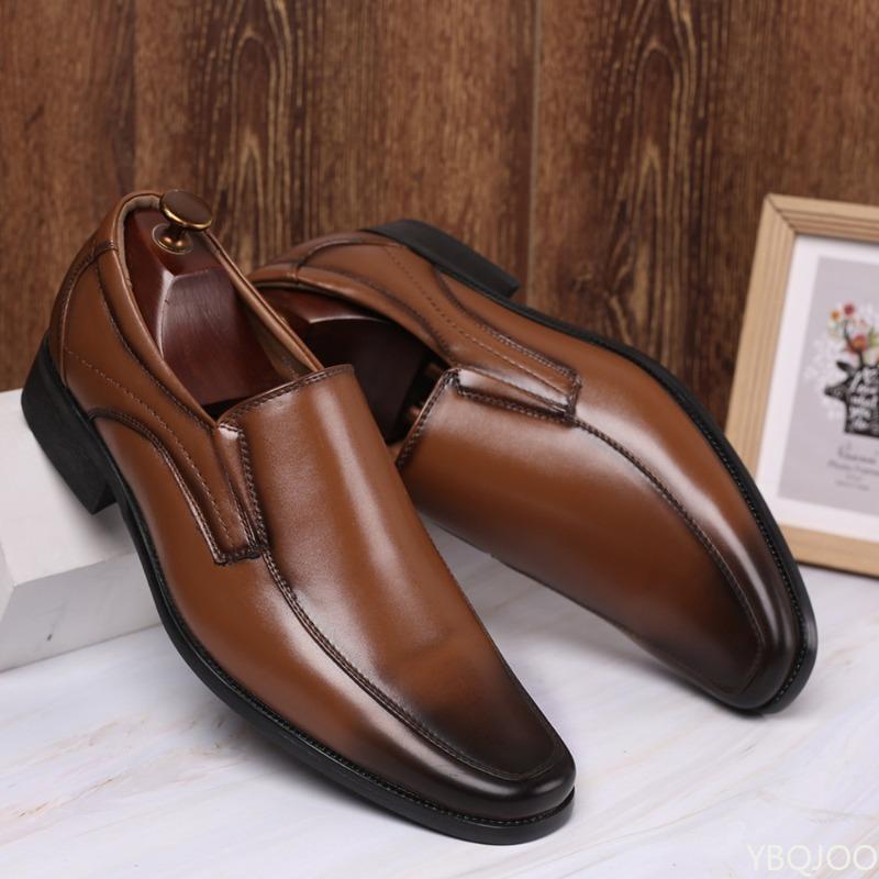 Spring Autumn Style Men's Daily Casual Versatile Shoes Suitable for Formal Wear Simple Temperament Square Toe Men's Shoes