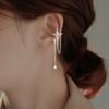 Shiny Cross Stars Tassel Clip Earrings Fake Piercing Ear Cuff Clip-On Earrings Without Hole Clips On Ears Earring Star Cartilage