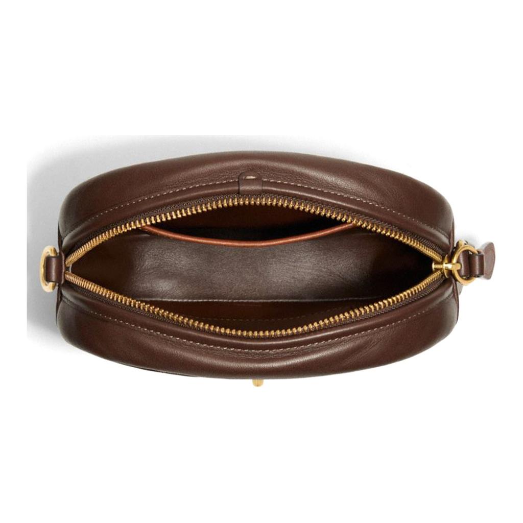 Coach Camera 20 Classic Monogram Turnlock Zipper Chain Round Crossbody Bag Women crossbody bag Brown C5275-B4S0M