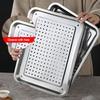New Stainless Steel Tea Tray Rectangle Japanese Style Drainage Water Tray Drain Plate Kitchen Bar
