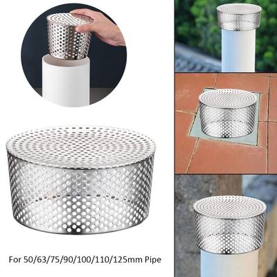 Stainless Steel Rooftop Floor Drain Cover Circular Shape Anti-blocking Drainage  Outdoor