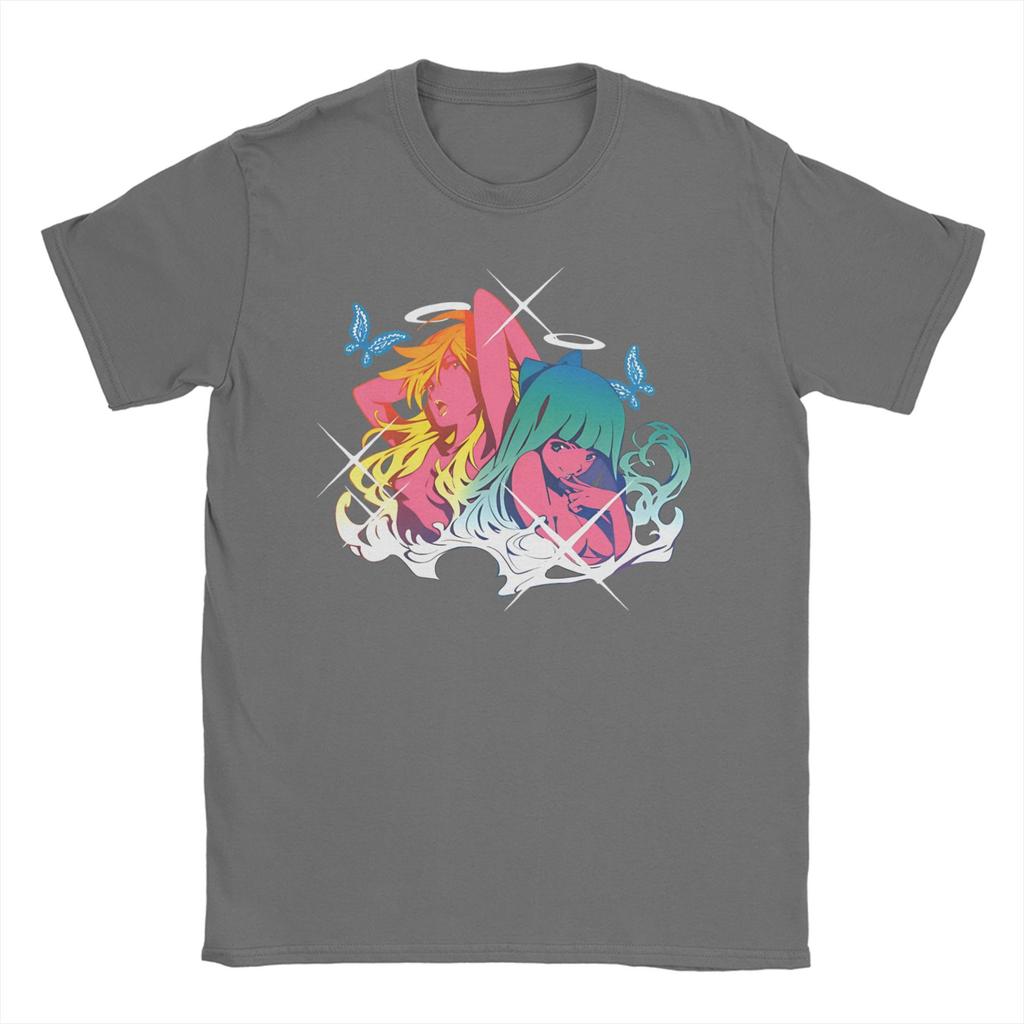 Panty Stocking with Garterbelt TShirts Men Women Anime Funny Pure Cotton Tees Round Neck Short Sleeve T Shirt Plus Size Tops