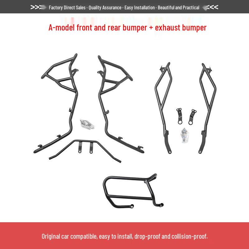 Compatible Accessories for Honda NS150XC: Front & Rear Bumpers, Exhaust & Radiator Covers