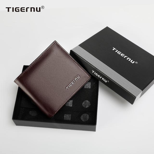 

Високоякісні чоловічі гаманці Tigernu Тонкий гаманець для грошей Чоловіча візитниця для чоловіків Модний шкіряний гаманець Короткий гаманець Сумка для карток