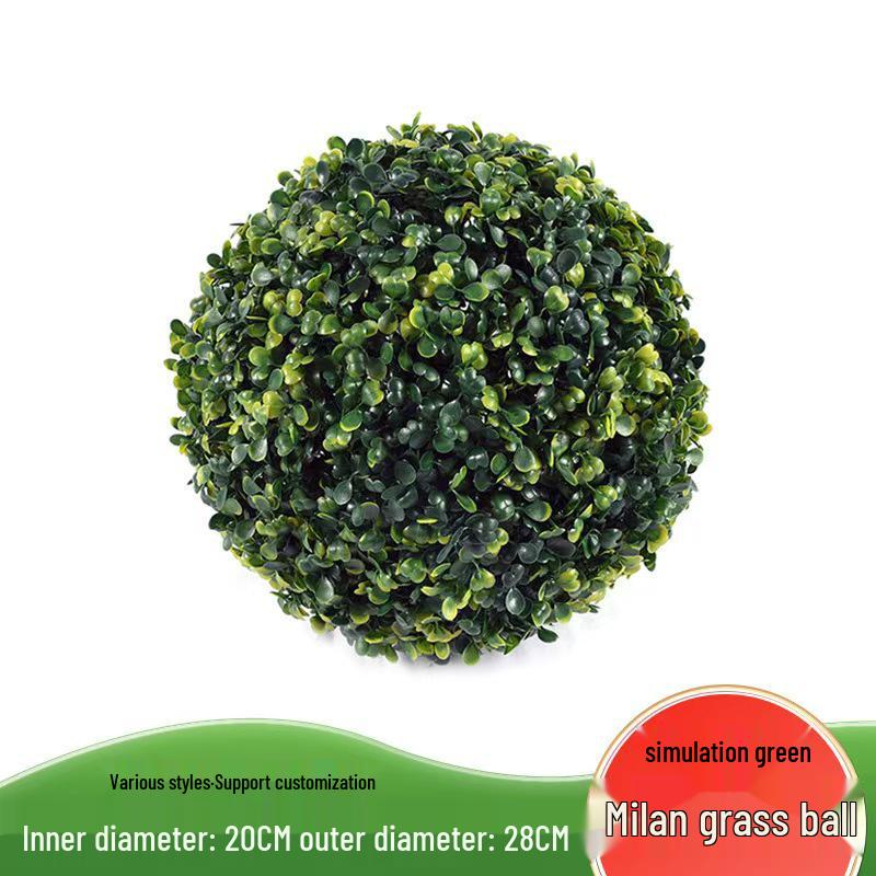 Artificial Green Plant Ceiling Decoration - Hanging Grass Ball for Window, Home, Mall, or Landscaping