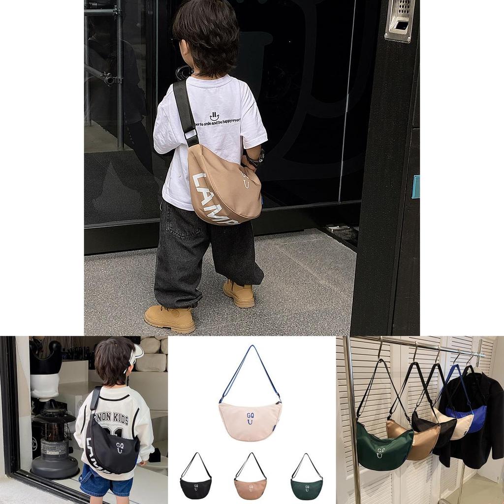 Adorable Unisex Canvas Smile Face Backpack Ideal For Preschoolers With Fun Letter Design