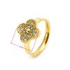 Elegant 18k Four-Leaf Clover Ring with Petal Design, Versatile Non-Fading Jewelry in Ins Style
