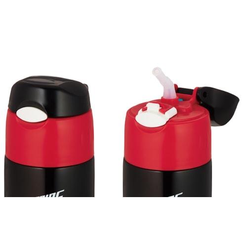 Thermos Vacuum Insulated Straw Bottle [One Touch] 400ml Cars Black Check FHL-401FDS BKC