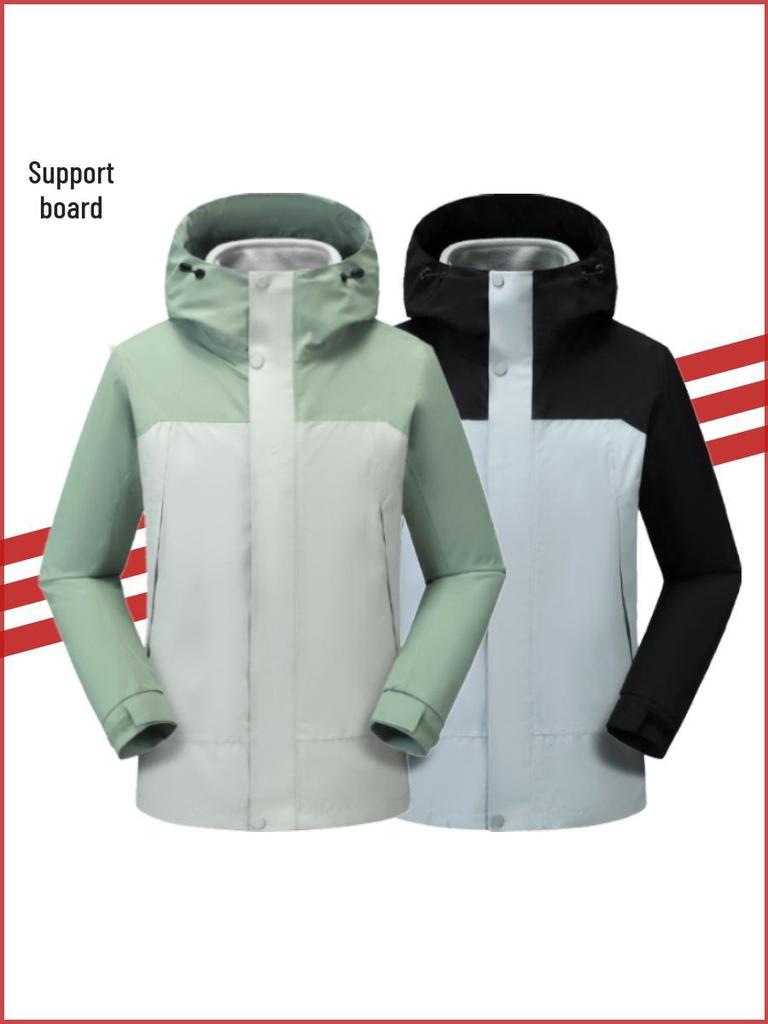 Custom Autumn/Winter Three-in-One Graphene Self-Heating Windbreaker with Embroidery