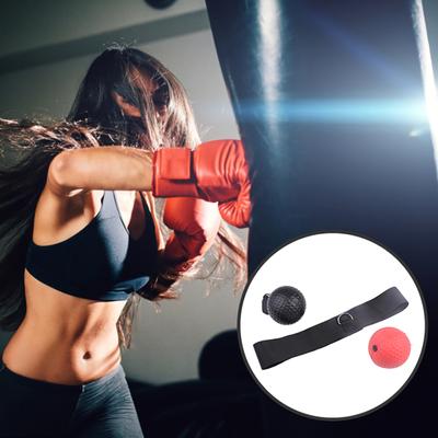 1 Set Boxing Rebound Ball High Elasticity Flexibility Anti-break Fitness Training Head Training